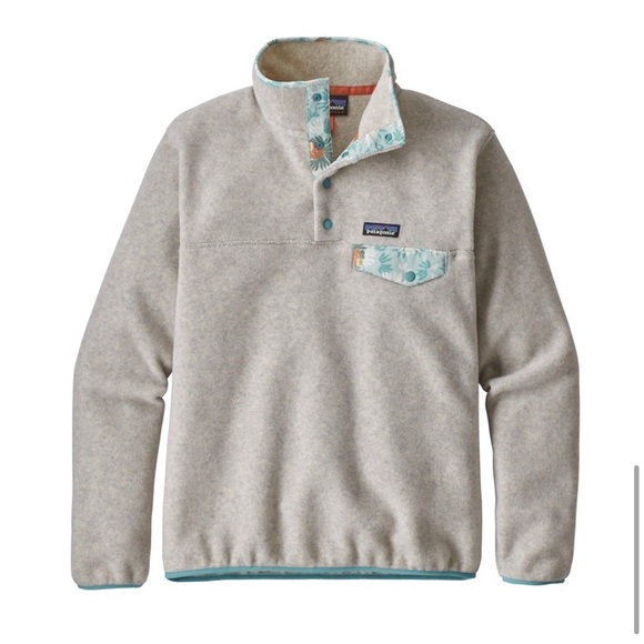 Patagonia Synchilla Fleece with Floral Trim - Picture 1 of 5